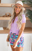 Melange Baby Waffle Short Sleeve Top - Final Sale