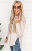 Melange Waffle Long Sleeve Top
