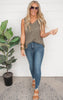 OLIVE SLEEVELESS TOP
