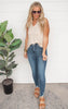 BEIGE SLEEVLESS TOP