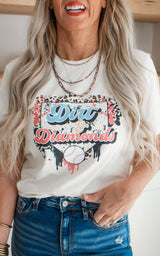 Dirt and Diamonds Baseball Graphic T-shirt