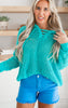 Lace Open Up Crochet Chenille Sweater Hoodie - Final Sale**