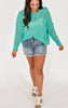 Lace Open Up Crochet Chenille Sweater Hoodie - Final Sale**