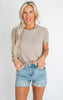 The Esra Light Wash Fray Hem Cut Off Dad Denim Shorts | Judy Blue - Final Sale