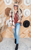 Stay Cozy Oversized Plaid Shacket - Rust
