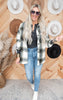 Stay Cozy Oversized Plaid Shacket - Olive