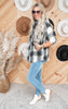 Stay Cozy Oversized Plaid Shacket - Black