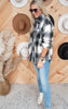 Stay Cozy Oversized Plaid Shacket - Black