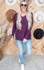 ZENANA EGGPLANT DREAMER SWEATER
