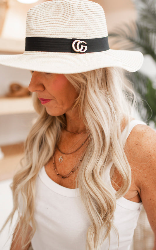 CG Wide Band Straw Hats - Final Sale**