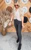 V-NECK PUFF SLEEVE TOP