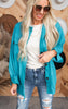 teal fleece shacket