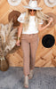Mid Rise Straight Leg w/ Slit at Bottom | Mica