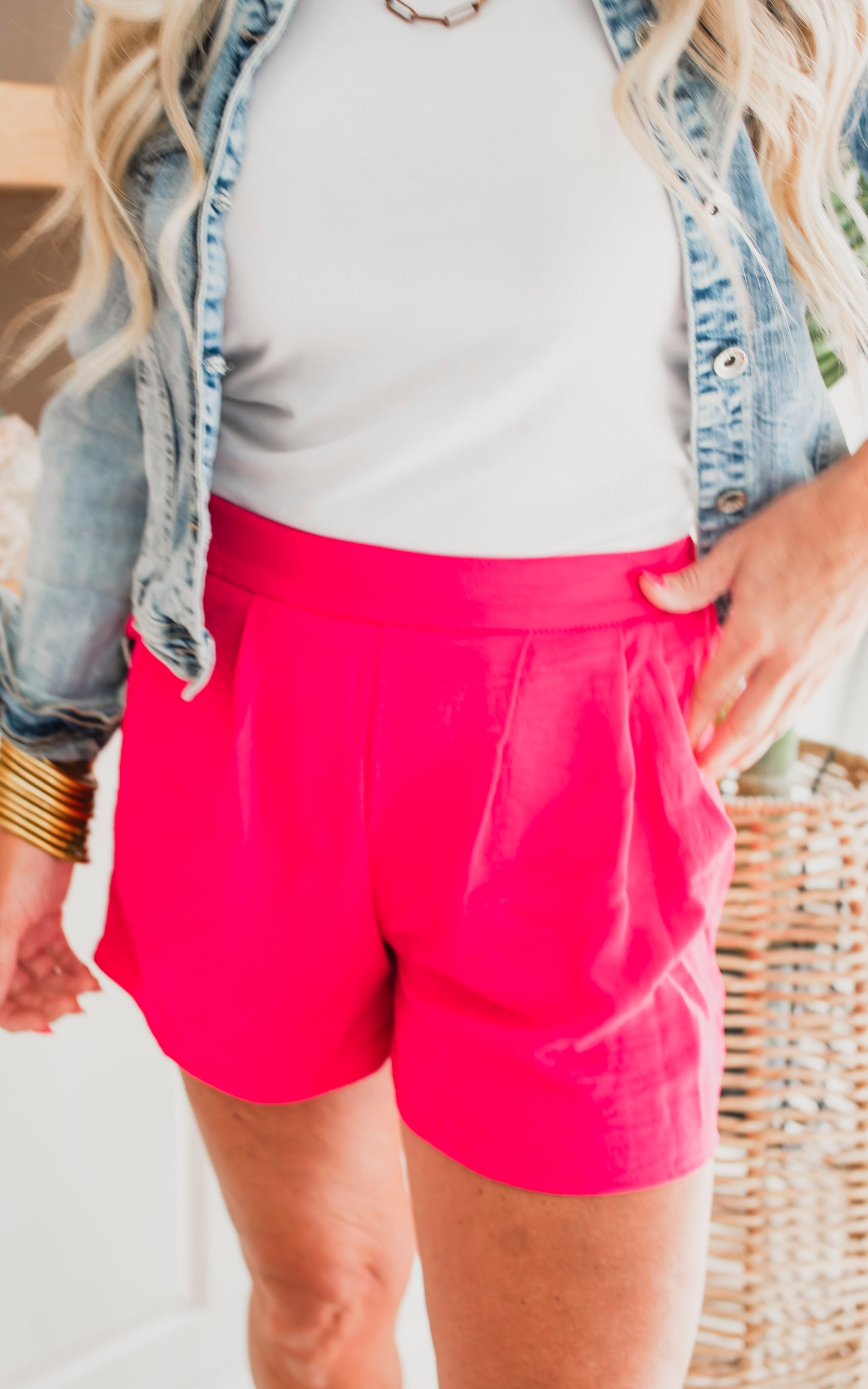 Woven High Waisted Shorts - Final Sale