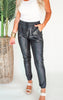 Faux Leather Joggers - Final Sale
