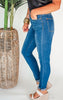 The Maddison High Waisted Cuffed Skinny Denim Jean (REG/CURVY) | Judy Blue - Final Sale