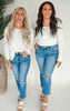 The Haven High Rise Slim Crop Denim Jean | Mica - Final Sale