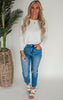 The Haven High Rise Slim Crop Denim Jean | Mica - Final Sale