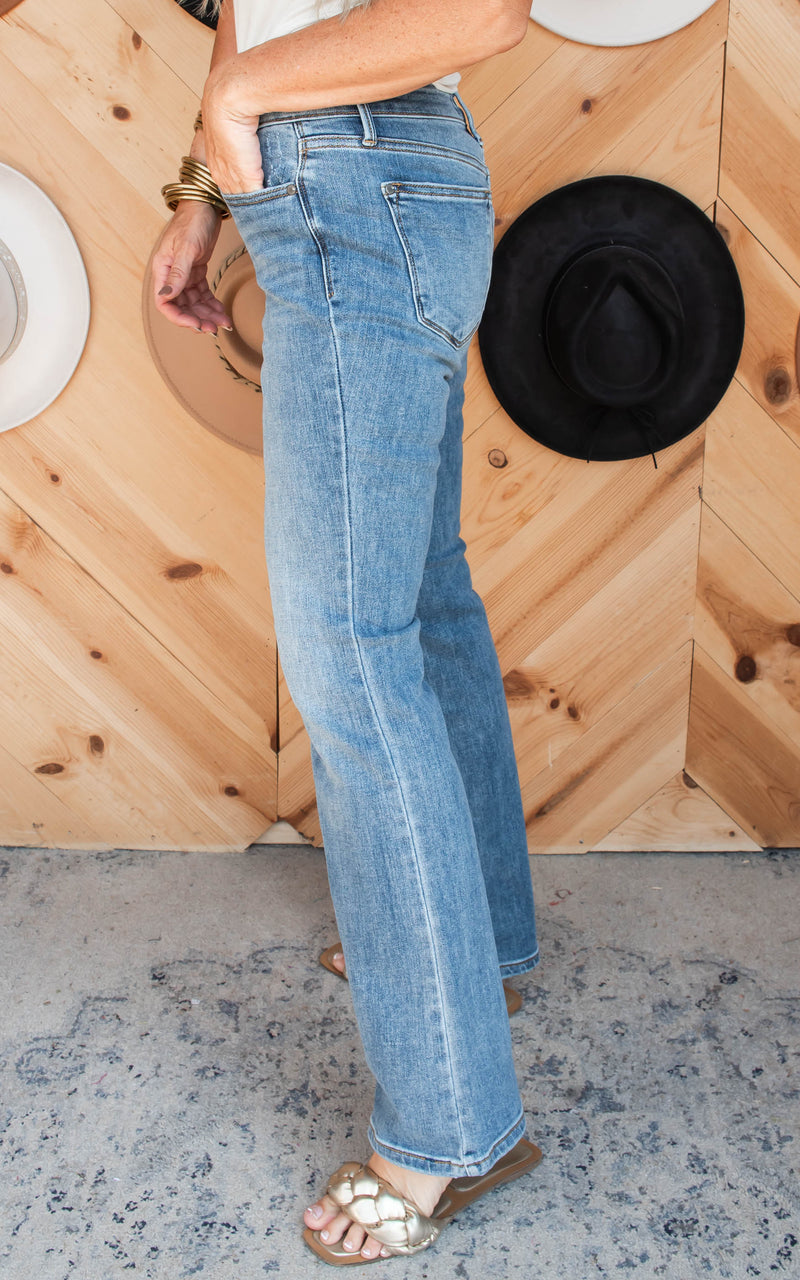 Mid Rise Vintage Button Fly Bootcut Denim Jean | Judy Blue
