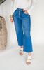 The Bristol High Rise Wide Leg Crop Denim Jean | Mica - Final Sale