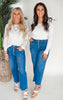 The Bristol High Rise Wide Leg Crop Denim Jean | Mica - Final Sale