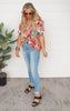 floral v neck top