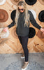 black fleece weekender sweater