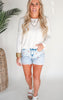 Cherry High Rise Distressed Denim Shorts (REG/CURVY) | Judy Blue - Final Sale