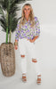 The Lizzy Feel the Joy Floral Blouse Top - Final Sale