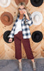 High Rise Jeans | Dark Red
