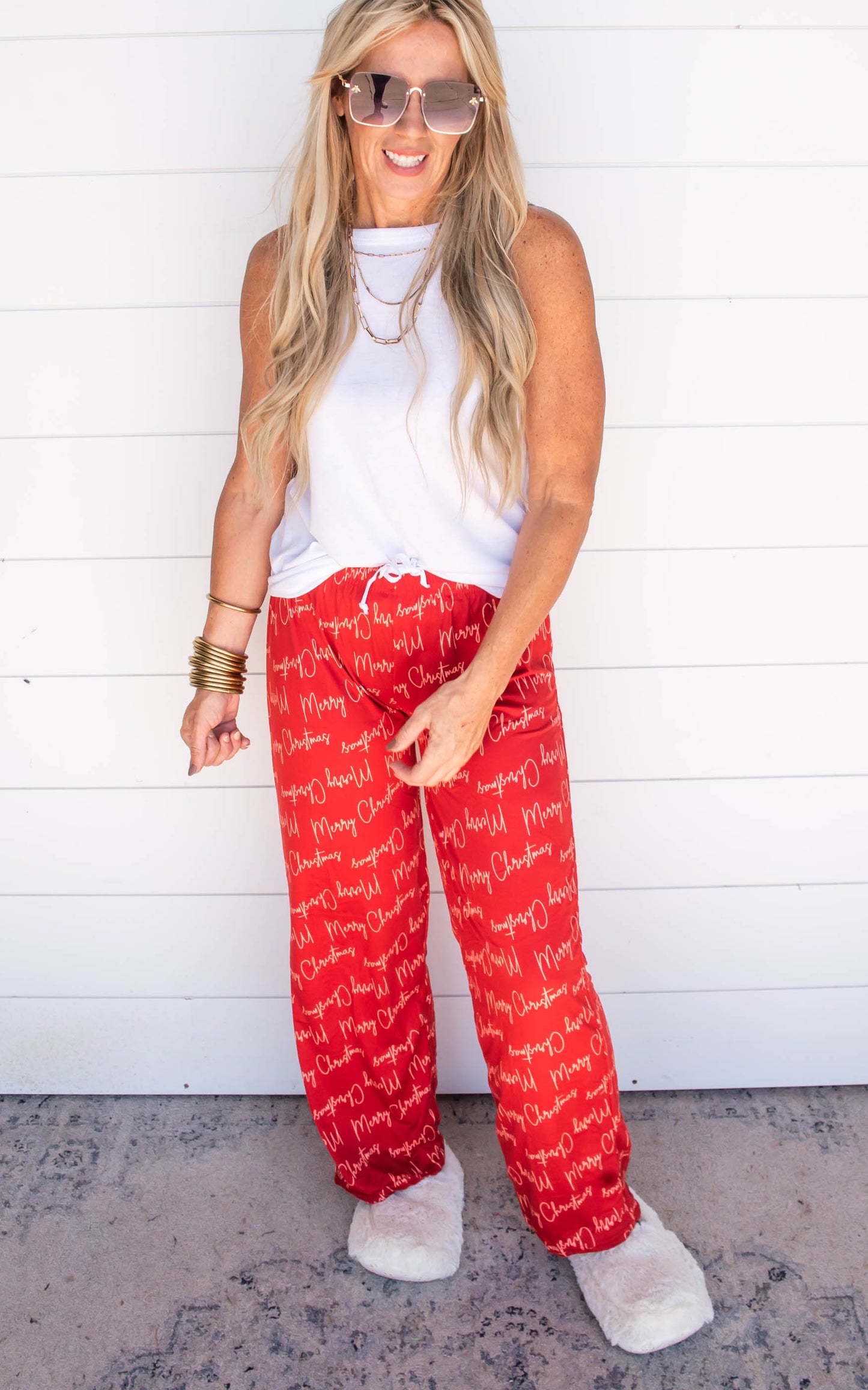 Merry Christmas Hello Mello Holiday Pajama Pants