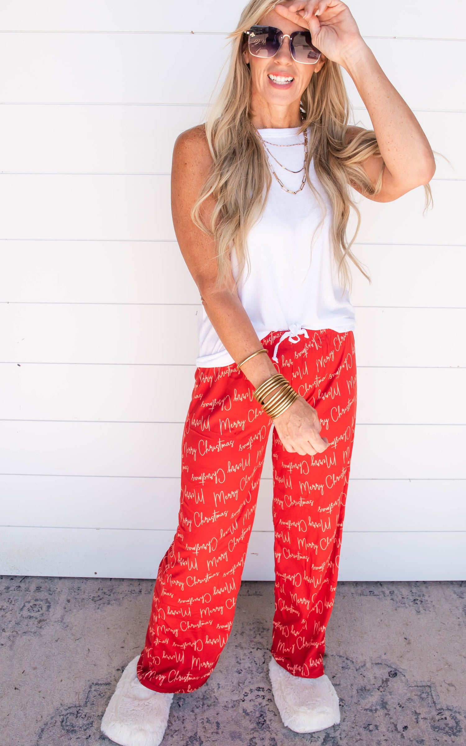 Merry Christmas Hello Mello Holiday Pajama Pants