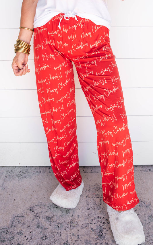 Merry Christmas Hello Mello Holiday Pajama Pants