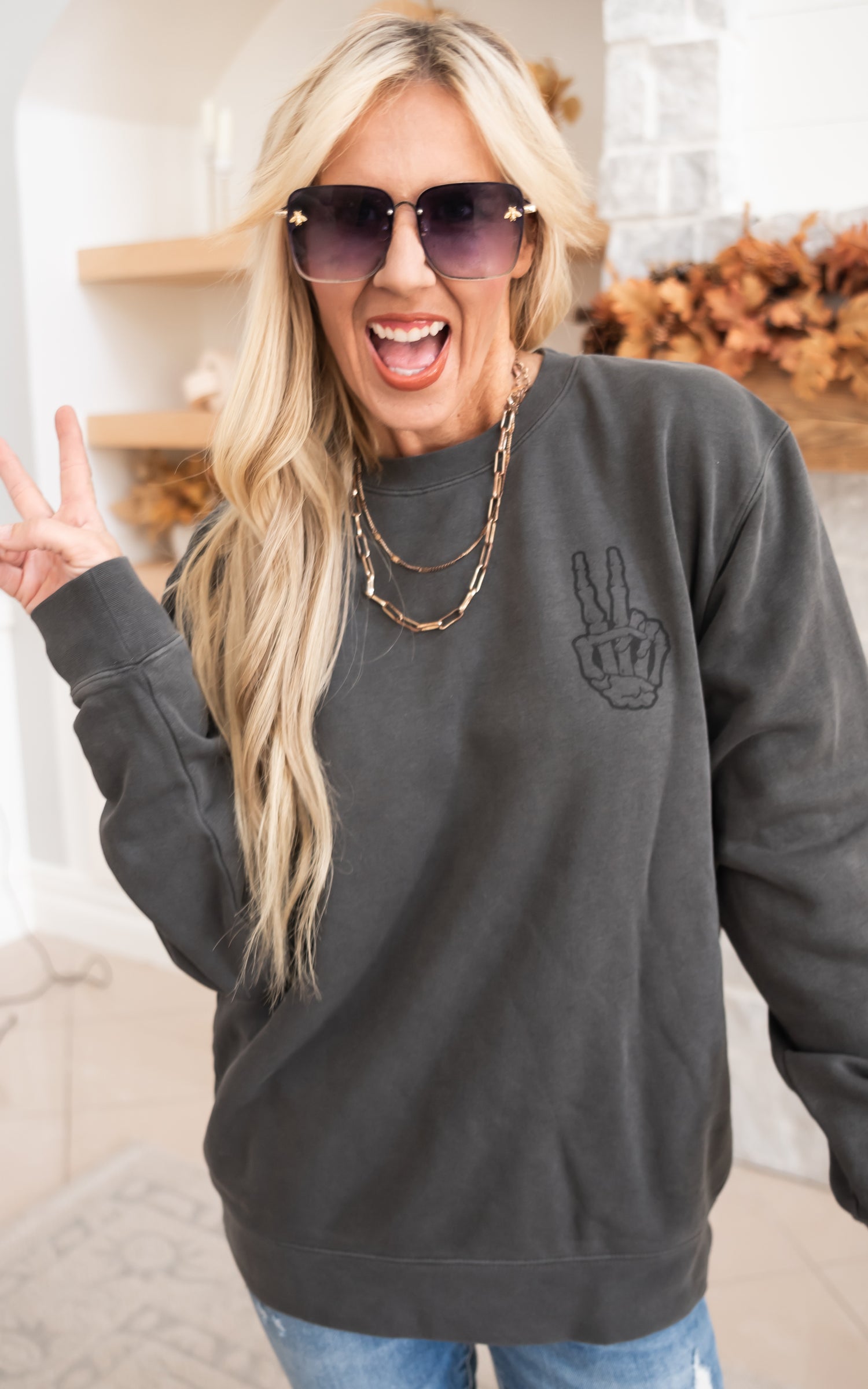 halloween graphic sweatshirt