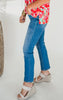 Lovervet Defeat High Rise Crop Slim Straight Denim Jeans - Final Sale