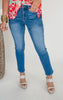 Lovervet Defeat High Rise Crop Slim Straight Denim Jeans - Final Sale