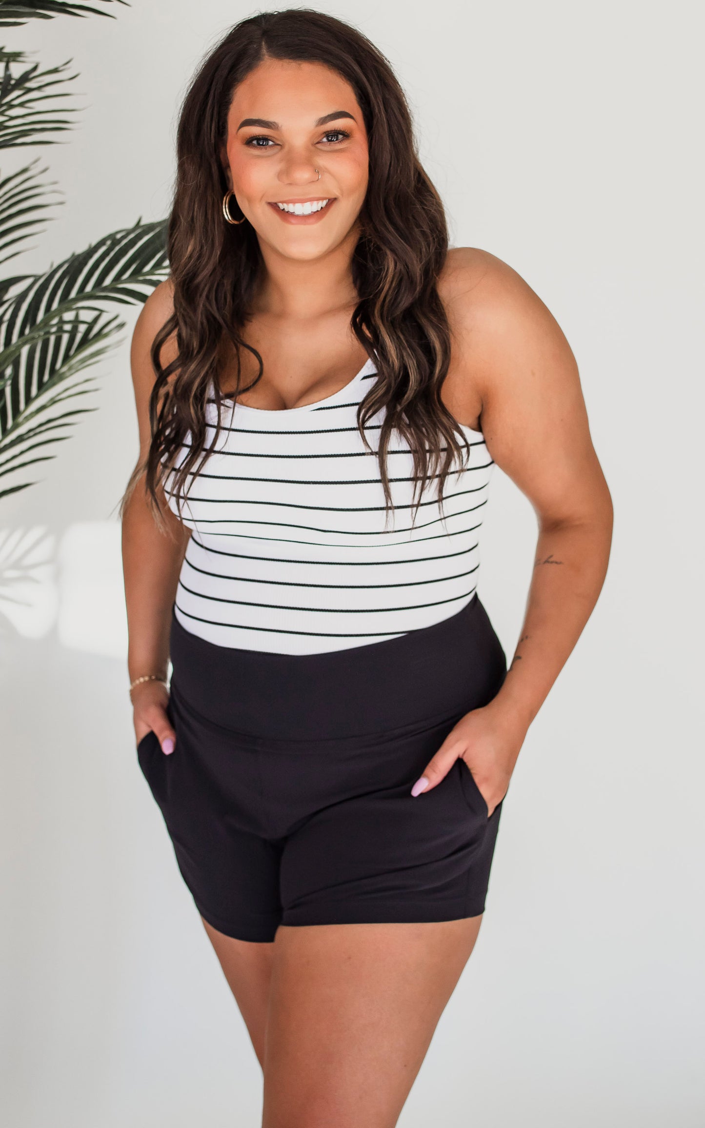 Classic Striped Seamless Ribbed Tank Top | Mono B