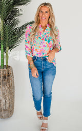 The Lizzy Blossom Burst Floral Blouse Top