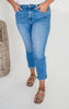 Lovervet Defeat High Rise Crop Slim Straight Denim Jeans - Final Sale
