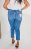 Lovervet Defeat High Rise Crop Slim Straight Denim Jeans - Final Sale