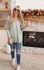 sage v-neck dreamer sweater