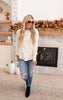 IVORY WAFFLE LONG SLEEVE TOP