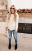 IVORY WAFFLE LONG SLEEVE TOP