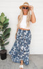 Floral Button Front Smocked Maxi Skirt - Final Sale