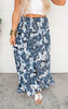 Floral Button Front Smocked Maxi Skirt - Final Sale
