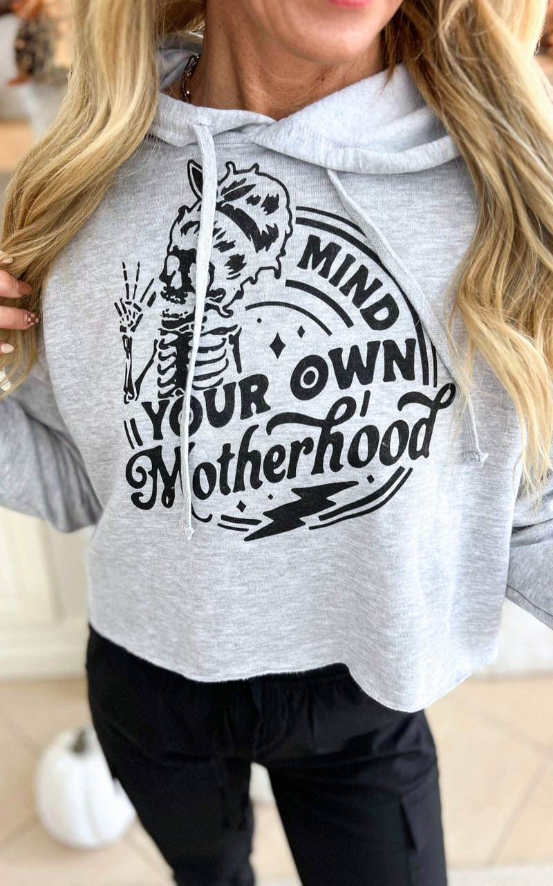 Mind Your Own Cropped Sweatshirt**