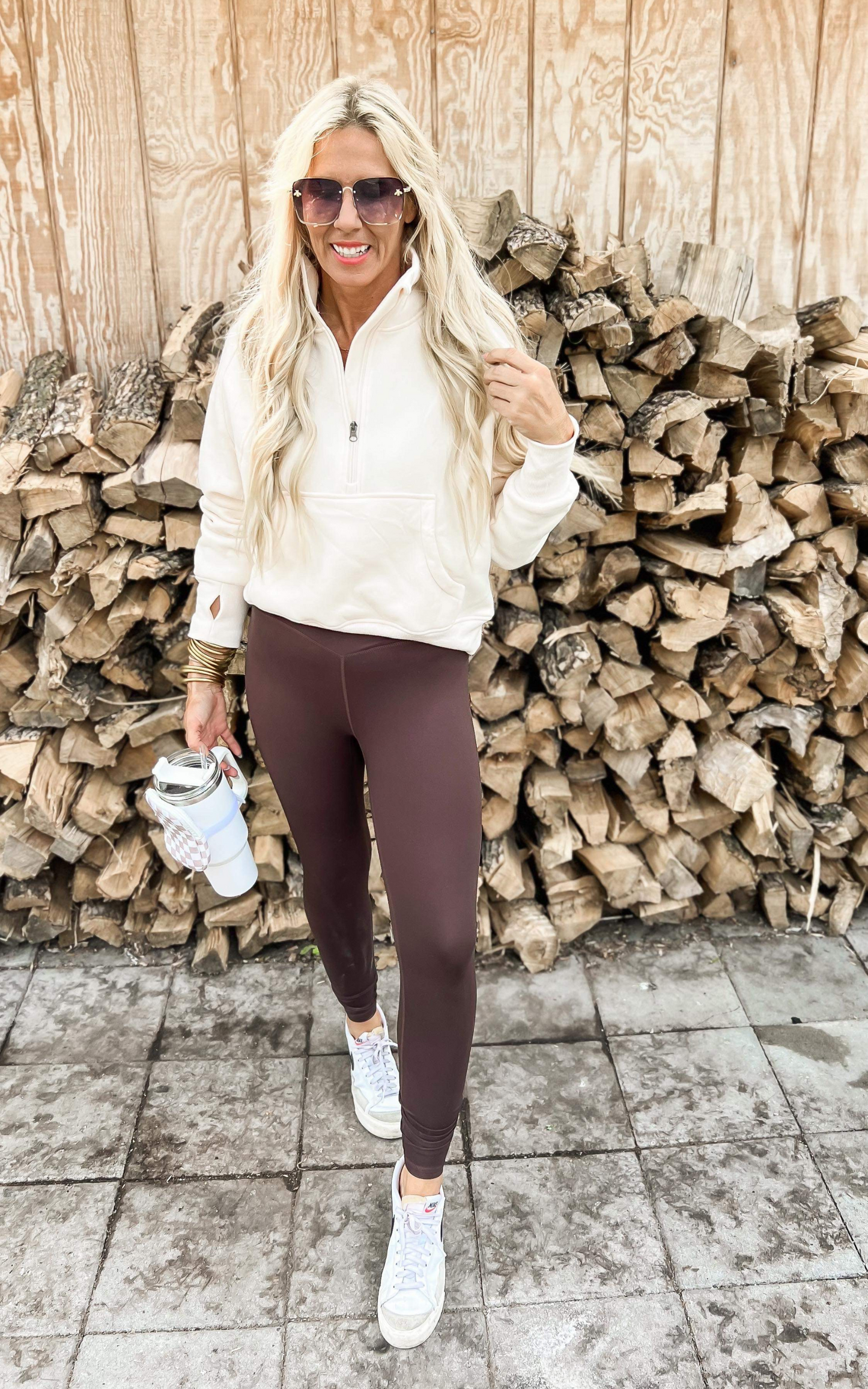 V Waist Full Length Leggings (R/C) | Rae Mode