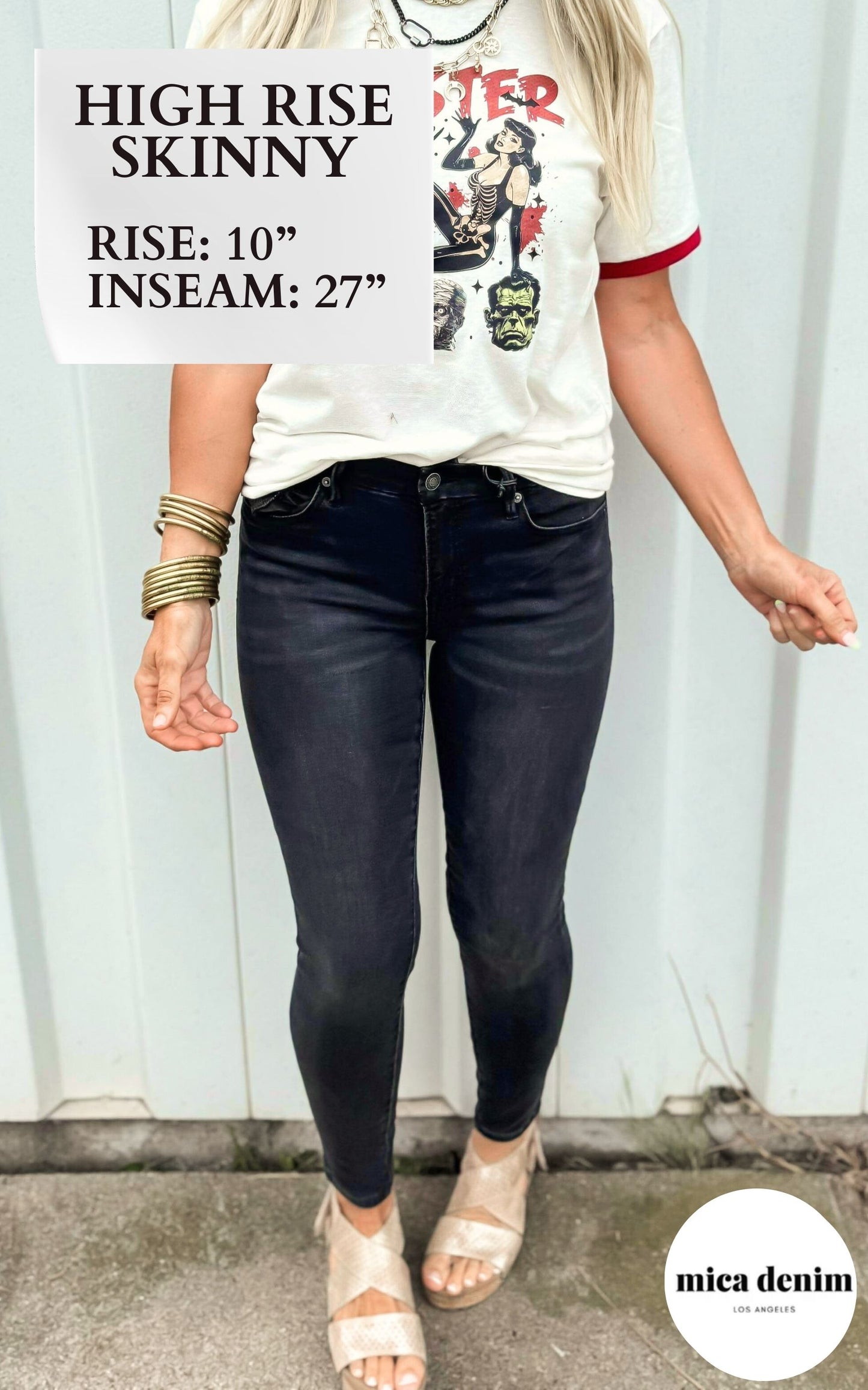 The Eva High Rise Ankle Skinny Denim Jean | Mica ** - Final Sale