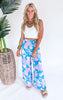 Bright Floral Wide Leg Palazzo Pants - Final Sale