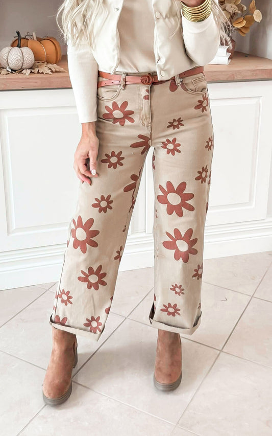 Daisy Washed Twill Pants